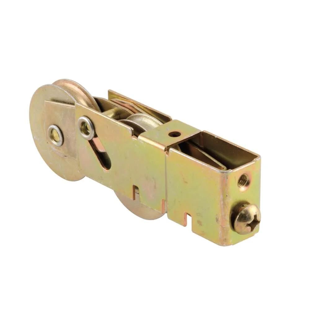 1-1/2 in Steel Ball Bearing Sliding Door Tandem Roller Assembly with Plain Back Housing and Rear Adjustment Single Pack