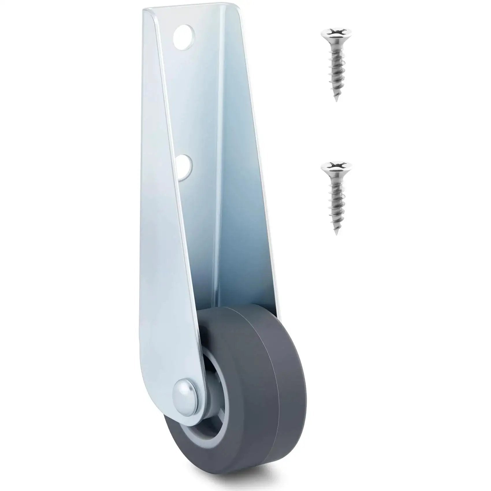 Gate Caster Wheel Replacement 1.6 Inch Rubber Rolling Swivel Casters Non Slip Pulley Directional Wheel with screws
