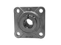 Front view of UEMF207-23MZ20 1-7/16 in Sealed Accu-Loc Single-Row Ball Bearing in stainless 4-bolt flange housing