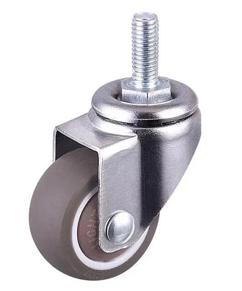 1"inch Threaded Stem Mini Caster Wheel 62 Lbs Load TPE Elastic Rubber Wheel