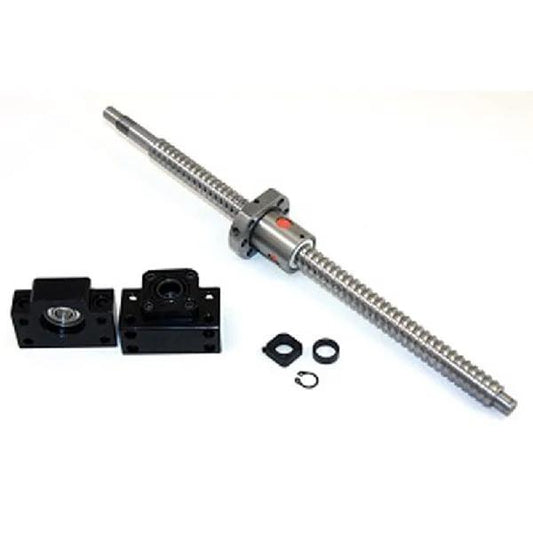 1' Feet Travel Stroke 16mm Anit-Backlash Ballscrew set - Nut & Bearing Supports
