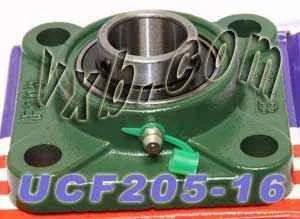 1" Bore Mounted Bearing UCF205-16 + Square Flanged Cast Housing