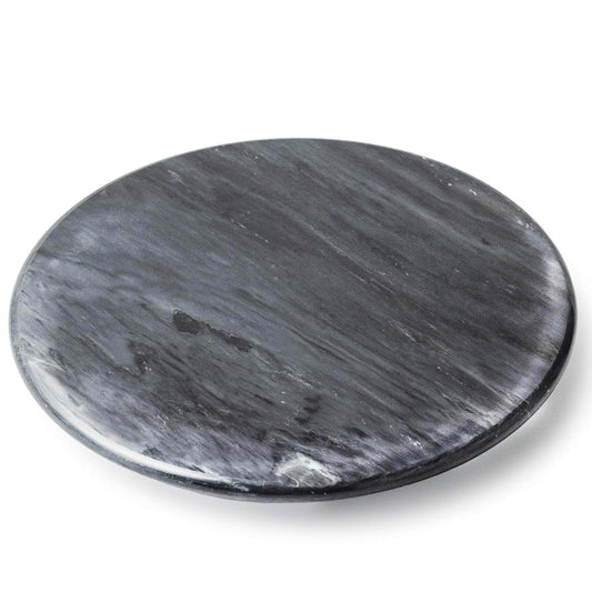 10 inch marble lazy susan turntable with aluminum bearing, smooth silent rotating stone tray designed for countertops and tables
