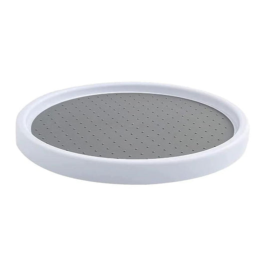 10 Inch Lazy Susan Turntable For Kitchen Cabinets And Refrigerators Pantry Organizer And Spice Rack Can Storage Decorative Fruit Tray For Corner Cabinets Pantry Bathroom Cosmetic Organizer Farmhouse White And Gray