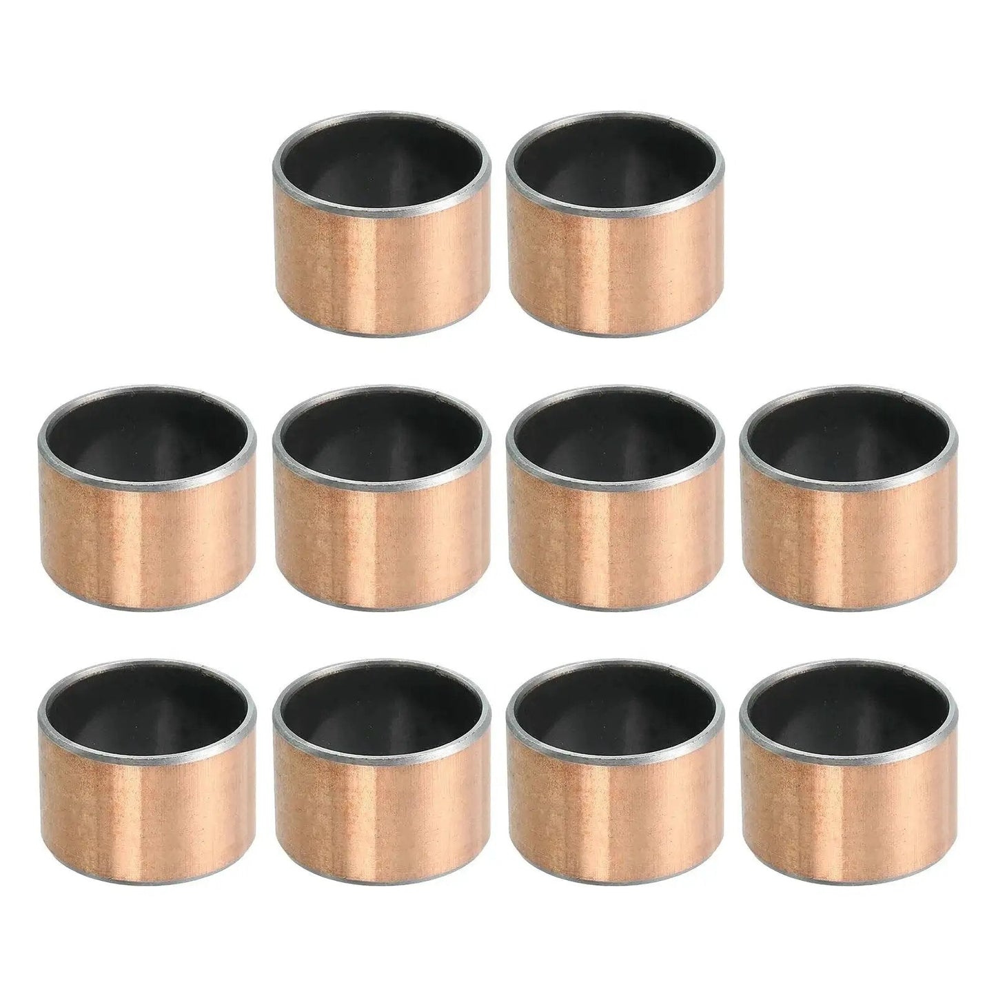 10 Pack Sleeve Bearings 1 Inch Bore One And One Eighth Inch Outer Diameter Three Quarter Inch Length Oilless Self Lubricating Bushings displayed