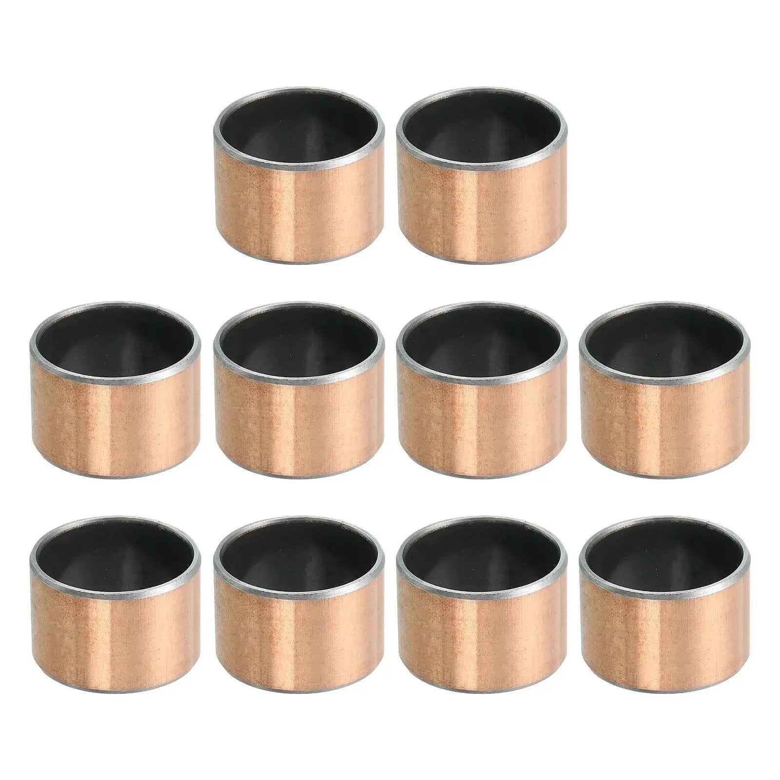10 Pack Sleeve Bearings 1 Inch Bore One And One Eighth Inch Outer Diameter Three Quarter Inch Length Oilless Self Lubricating Bushings displayed