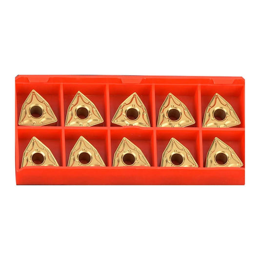 10 Pack WNMG432 Carbide Inserts For CNC Lathe Turning Tools Replacement In Tool Holders Beefy, Heavy Duty Coated Inserts For Long Tool Life And Precise, Smooth Machining