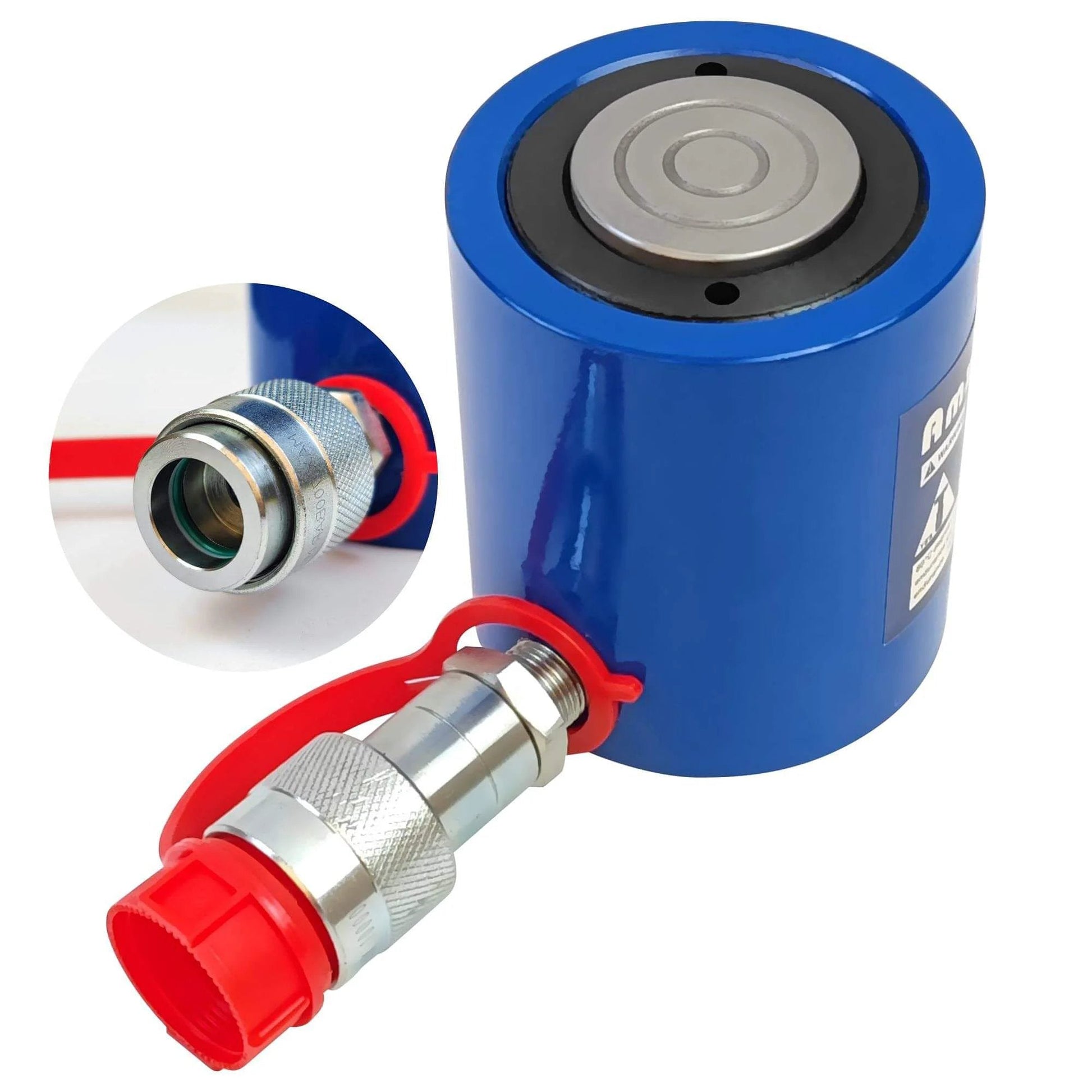 10 Ton Hydraulic Cylinder Ram Single Acting 2 Inch Stroke close-up with connector