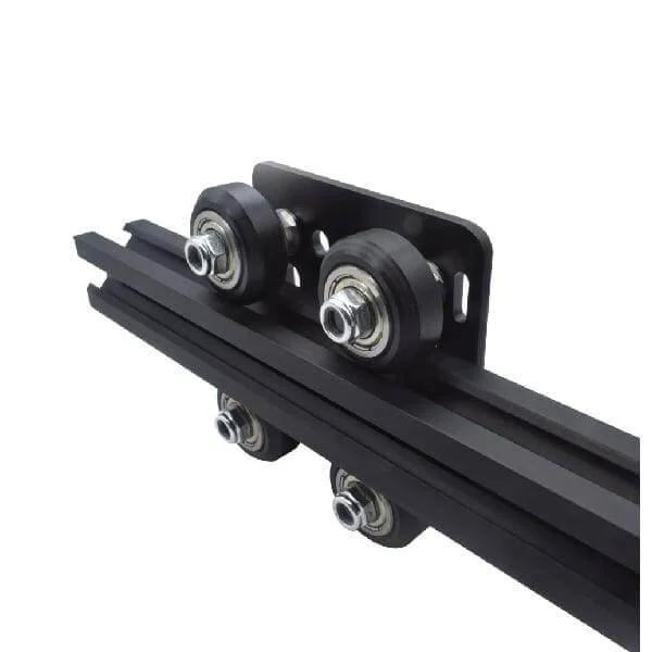1000mm Black Anodized Aluminum V-Slot Extrusion 2020 Profile w Bearing Guide Plate