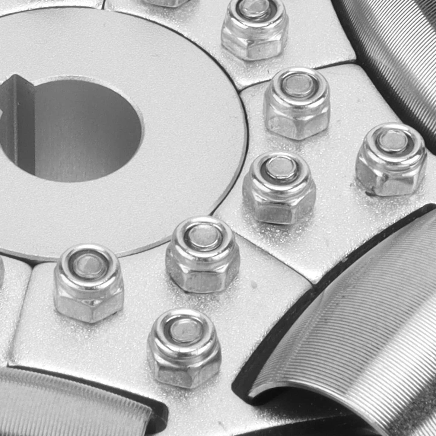 Close-up of VGEBY RC omnidirectional Wheels, 100mm Stainless Steel Rollers Omni Wheels Chassis Wheel Compatible for Ball Balance Ballbot 14183