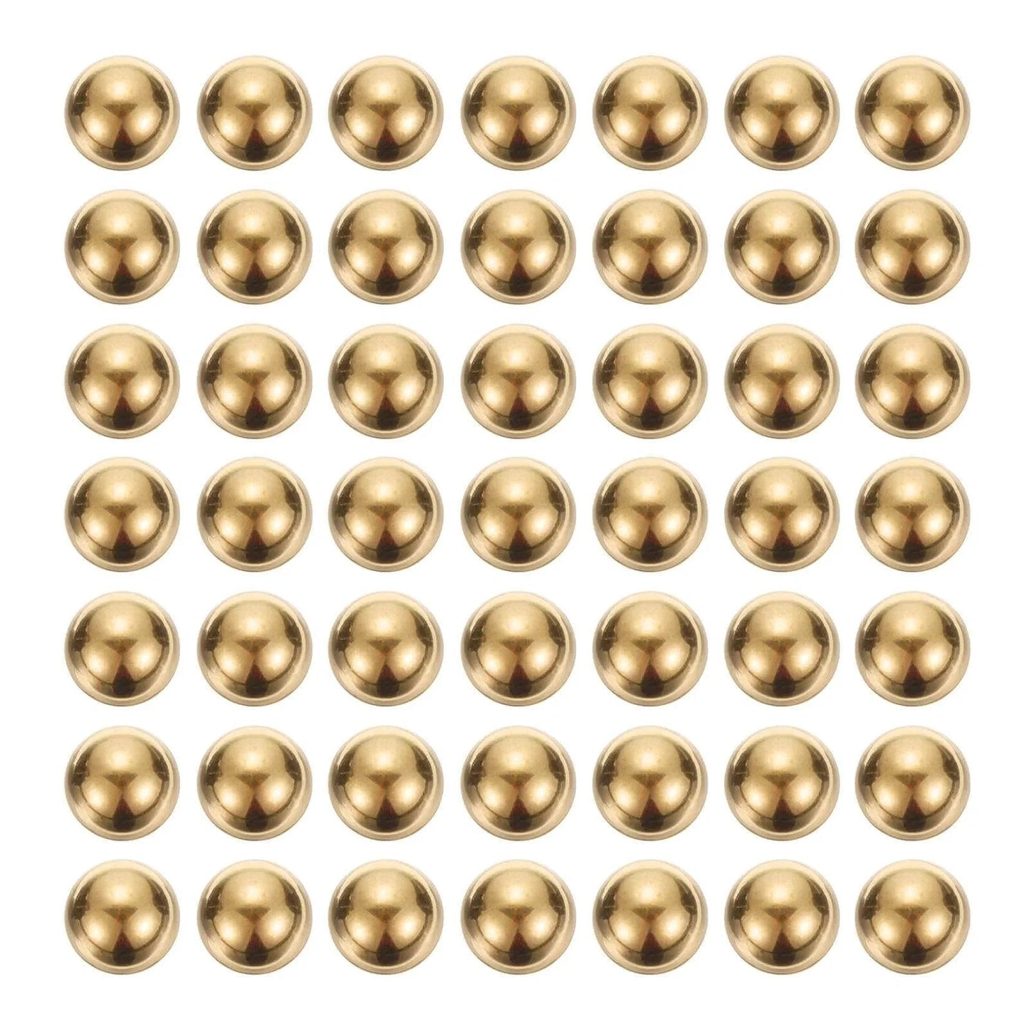 100pcs 6mm Solid Brass Bearing Balls - Industrial Brass Ball Spheres for Machinery, Automotive, and DIY in grid layout