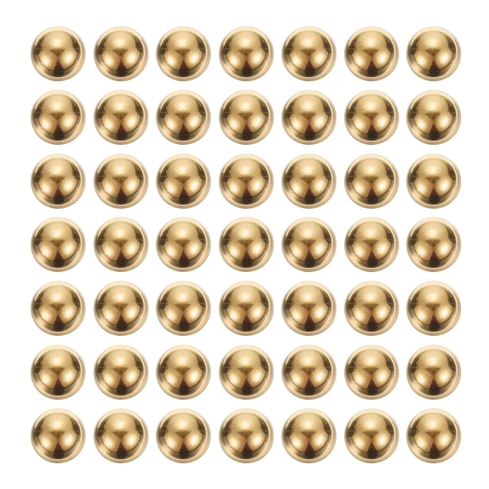 100pcs 6mm Solid Brass Bearing Balls - Industrial Brass Ball Spheres for Machinery, Automotive, and DIY in grid layout