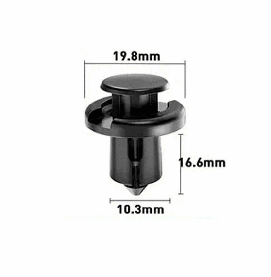10.3mm Hole Push-in Plastic Rivet 16.6mm Auto Trim Fastener 10.3x16.6mm