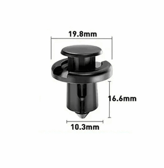 10.3mm Hole Push-in Plastic Rivet 16.6mm Auto Trim Fastener 10.3x16.6mm