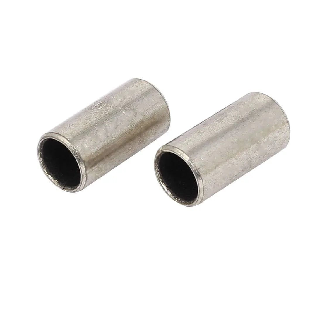 10mm Outer Diameter 8mm Inner Diameter Self Lubricating Oilless Bearing Sleeve Composite Bushing 20pcs Flanged Metal Silver Tone