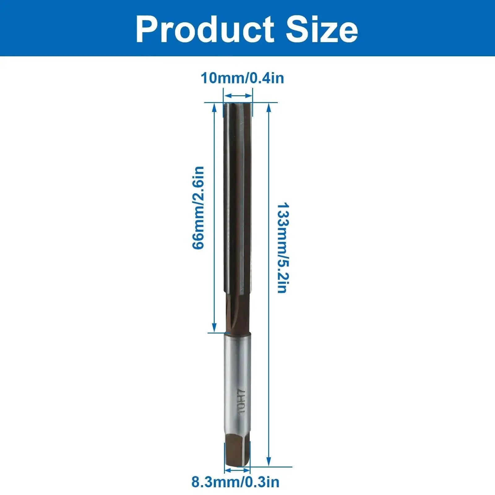10Mm H7 Hand Reamer Tool With Six Straight Flutes For Precision Hole Finishing In Metal And Woodworking Projects Pro Grade Quality