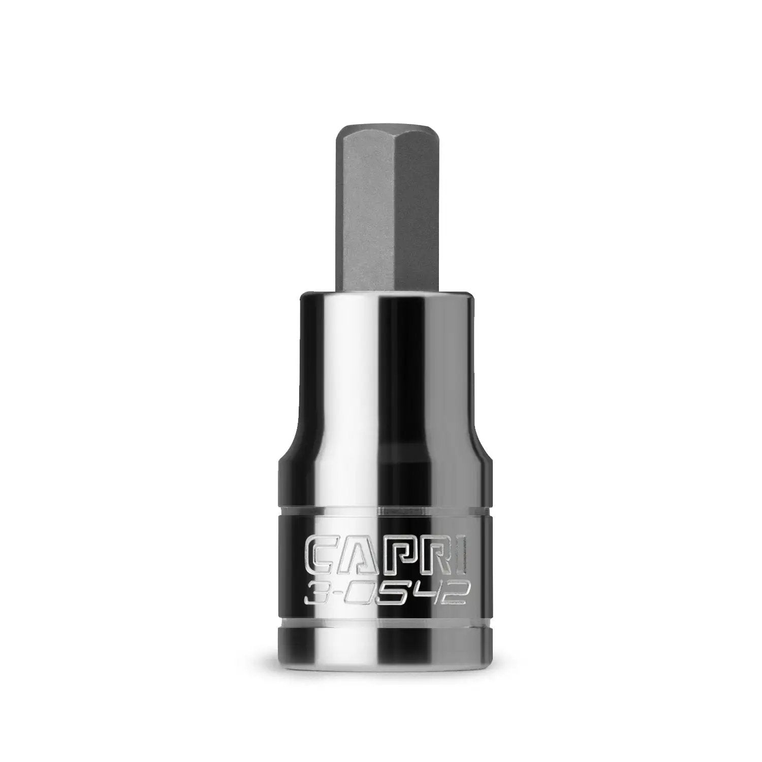Front view of Pro Grade Heavy Duty 10 MM Hex Bit Socket for One Half Inch Drive Metric Built For Pros with Premium S2 Steel by Capri Tools