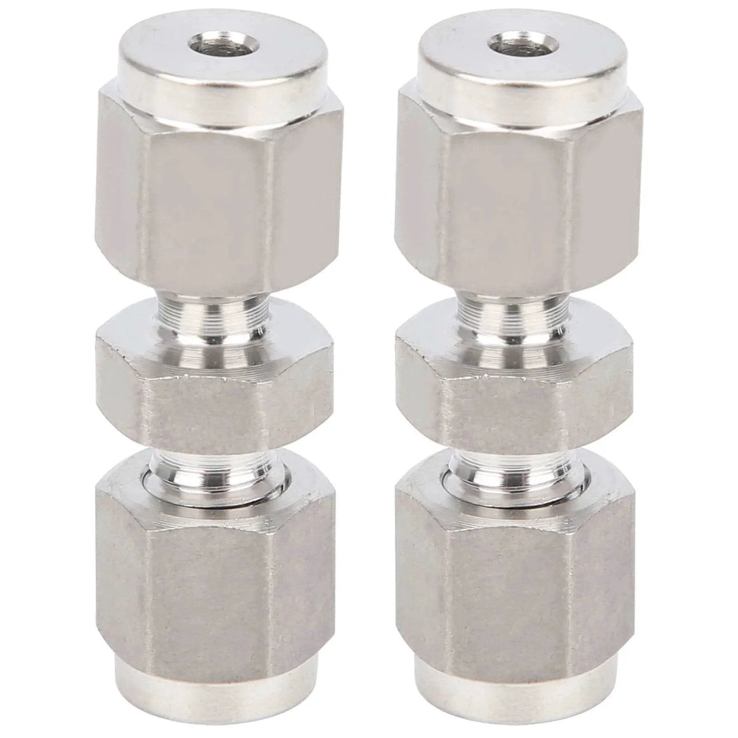 10mm 316 Stainless Steel Compression Fitting Union Straight Tube Connector for Industrial Petrochemical Applications