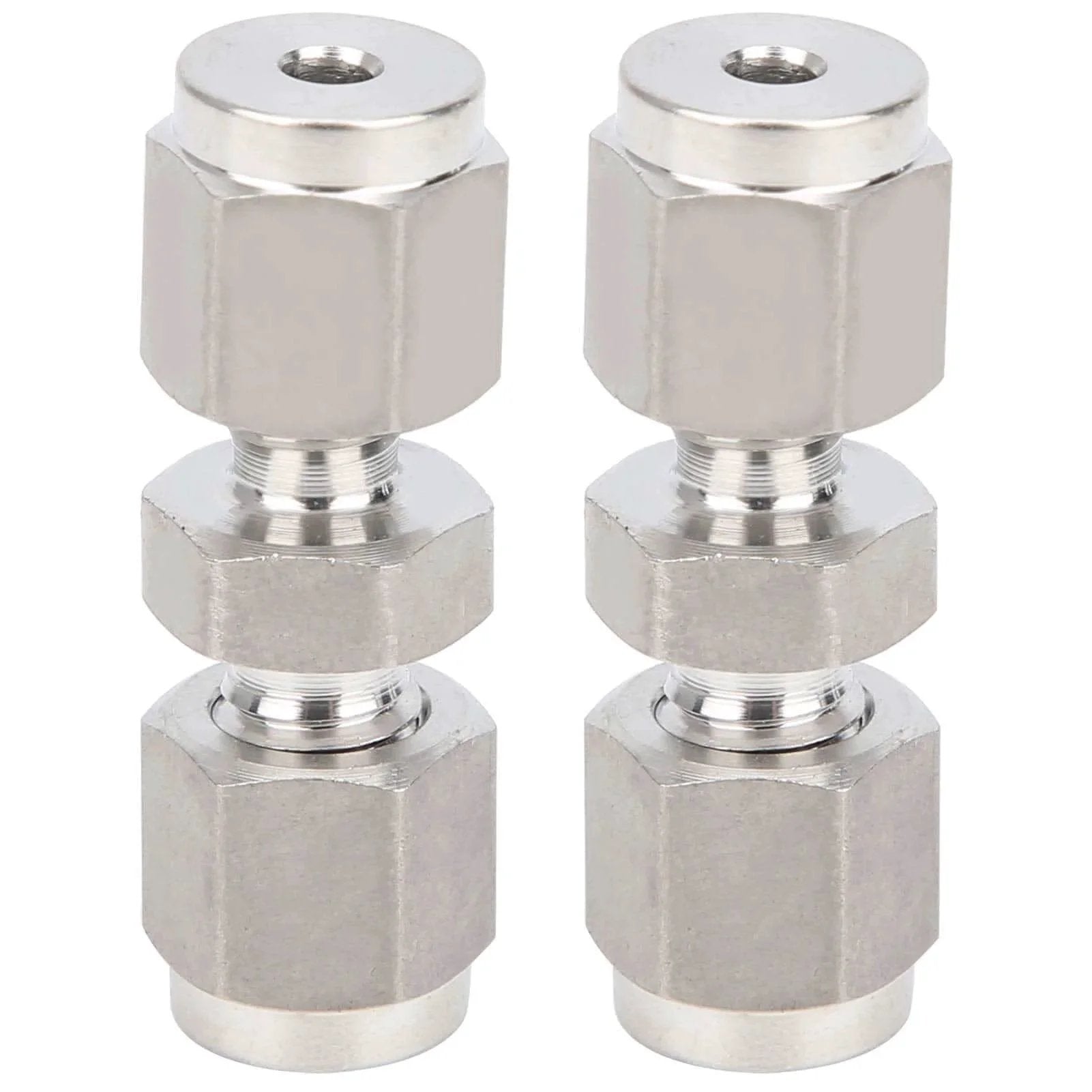 10mm 316 Stainless Steel Compression Fitting Union Straight Tube Connector for Industrial Petrochemical Applications