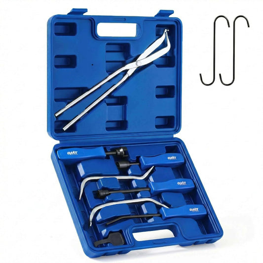 10pc Drum Brake Tool Kit, Drum Brake Tool with Drum Brake Spring Tool in blue case, including Brake Spring Compressor, Pliers