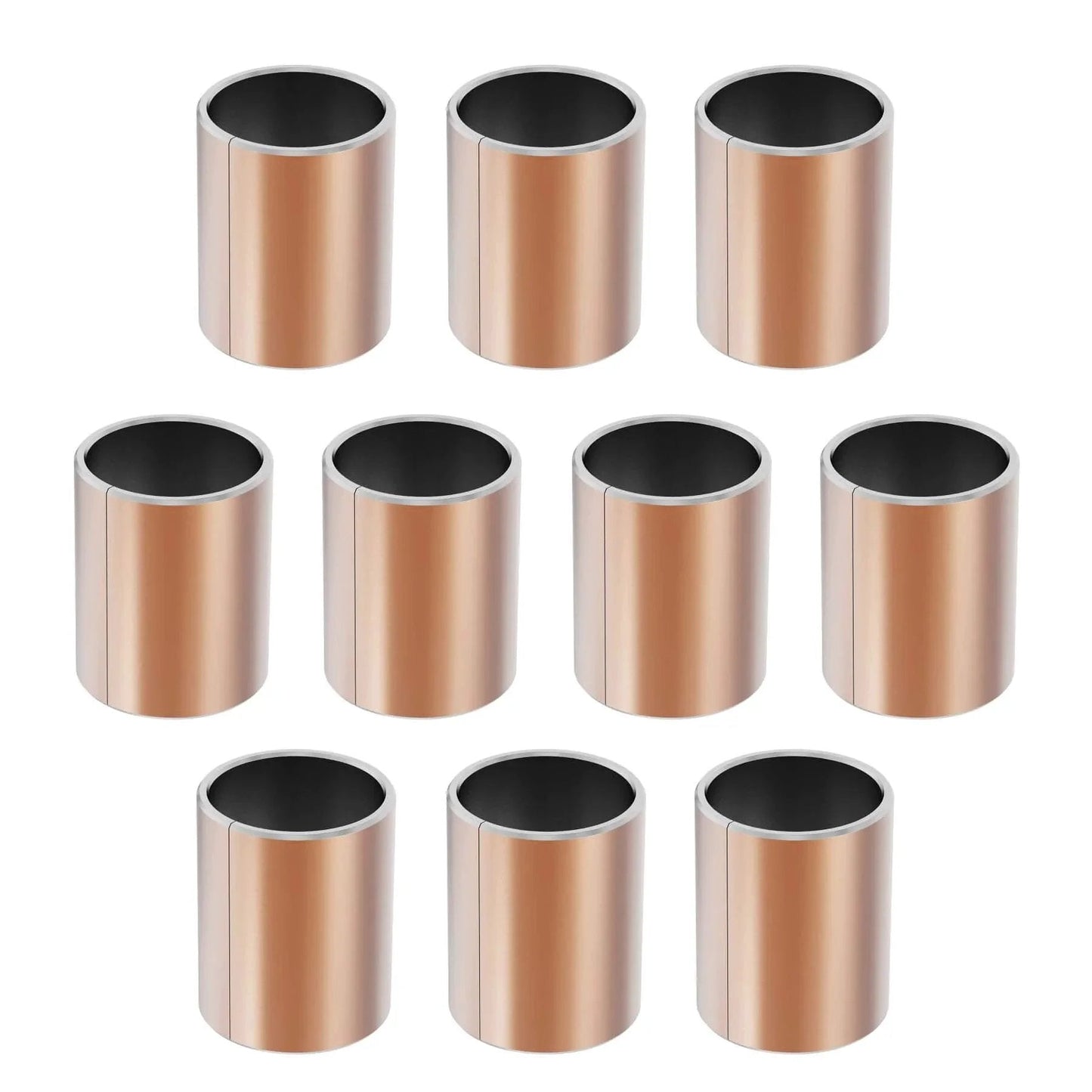 10 Pcs Sleeve Bearings 22mm Bore 25mm Outer Diameter 30mm Length Self Lubricating Oilless Bronze Brass Bushings For Industrial Machinery And Sliding Parts Ideal For Linear Guides Shafts Assemblies And Heavy Duty Applications