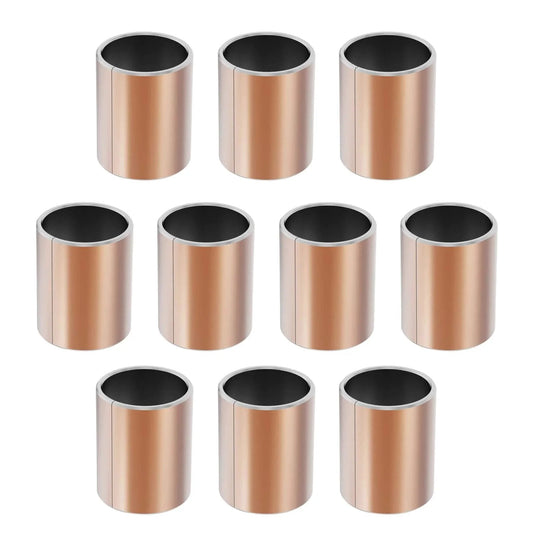 10 Pcs Sleeve Bearings 22mm Bore 25mm Outer Diameter 30mm Length Self Lubricating Oilless Bronze Brass Bushings For Industrial Machinery And Sliding Parts Ideal For Linear Guides Shafts Assemblies And Heavy Duty Applications