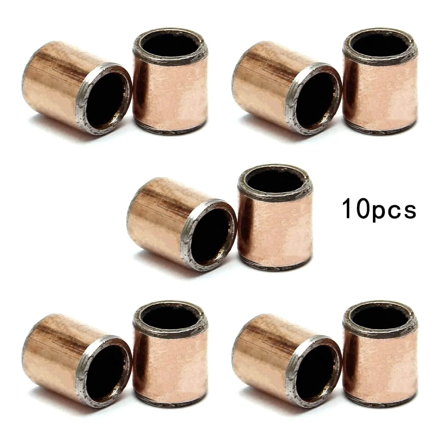10 Pcs Sleeve Bearing 5mm Bore 7mm OD 8mm Length Oilless Wrapped Bronze Sintered Bushing For Sliding Parts In Machinery
