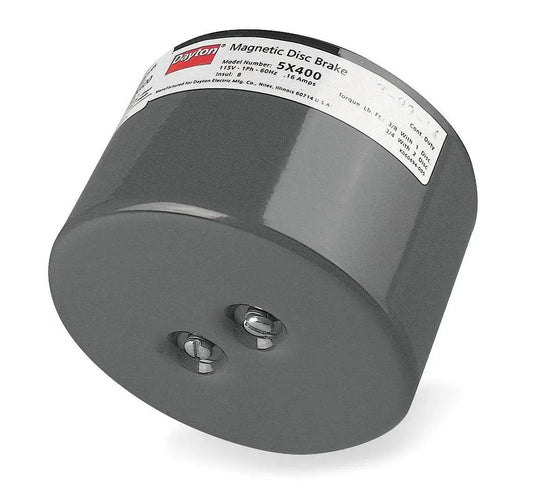 Efficient 115V Magnetic Disc Gearmotor With Built In Brake 60 Hz Model 5X400 shown from side angle