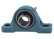 Single low-base pillow block ball bearing BLP208, 40mm I.D. narrow inner ring, set-screw locking, cast iron housing LP208T