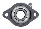 Light Duty 1 Inch Two Bolt Flange Bearing With Lock Collar ALF205-16G FHLF205-16G Cast Iron Housing Grease Zerk Front View
