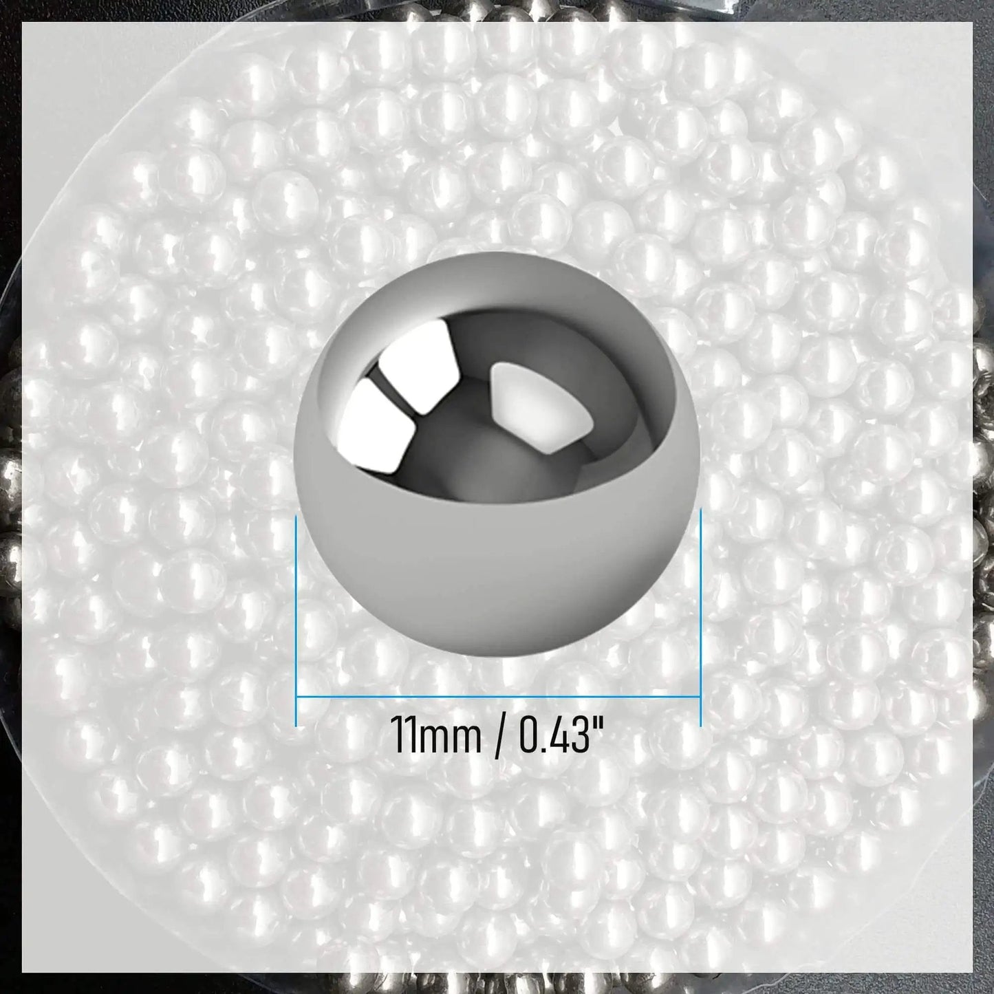 11 Mm 304 Stainless Steel Bearing Balls 50 Piece Set, Solid G100 Precision Balls For Bearings, Gearheads Love High Corrosion Resistance