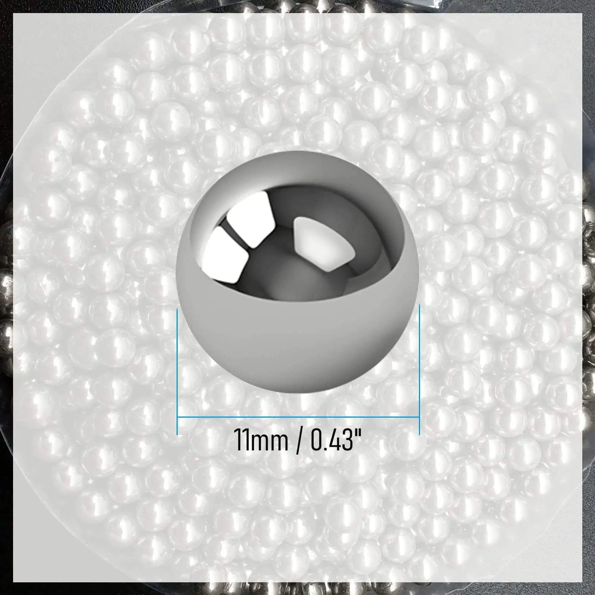 11 Mm 304 Stainless Steel Bearing Balls 50 Piece Set, Solid G100 Precision Balls For Bearings, Gearheads Love High Corrosion Resistance