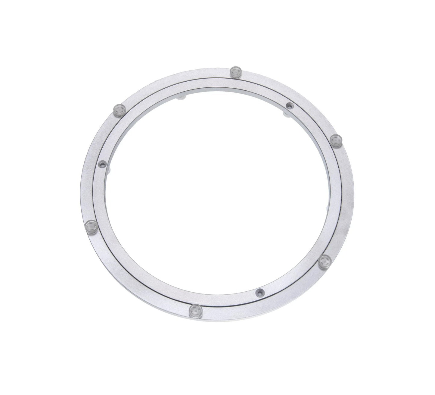 12 Inch Aluminum Heavy Duty Lazy Susan Turntable Bearing, Round Swivel Plate Hardware for Dining Tables, Smooth Rotating Base with Non Skid Feet, Strong Load Capacity, Durable Aluminum Alloy Design