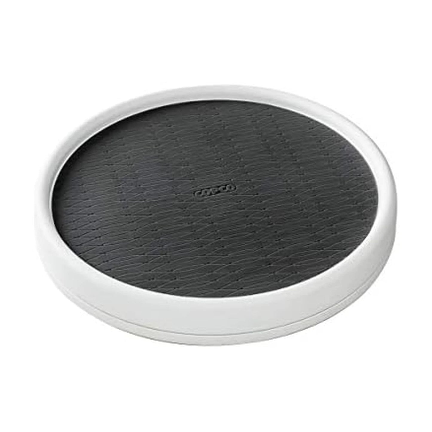 12 Inch Non Skid Pantry Cabinet Lazy Susan Turntable With Smooth Glide Bearings Raised Rim And Nonskid Liner Charcoal For Efficient Organization In Kitchen Bathroom Laundry Room And Home Office