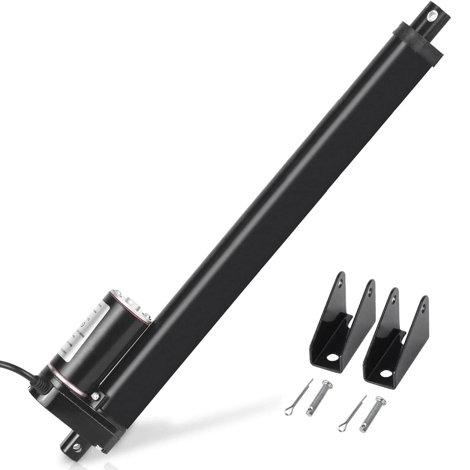 12 Inch 12" High Speed 14mm/s Linear Actuator Motor 1000N DC12V with Mounting Brackets, aluminum alloy housing
