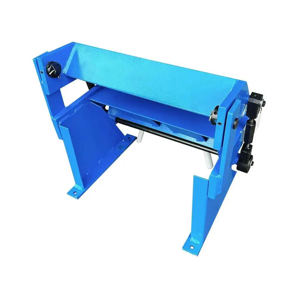 Blue 12 Inch Box Pan Brake For 20 Gauge Metal Fabrication Bending With Five Hardened Removable Fingers and Nine Inch Working Height