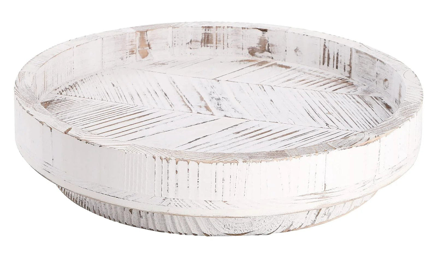 12 Inch Wood Lazy Susan Turntable Organizer For Kitchen Counters And Pantries, 360 Degree Rotating Round Tray For Spices And Jars, Condiments, Pantry Staples, Cabinet Organization, Rustic Farmhouse Decor