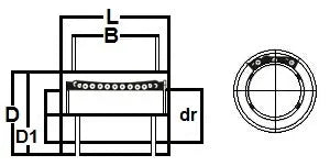 12mm Open Ball Bushing Linear Motion Bearing