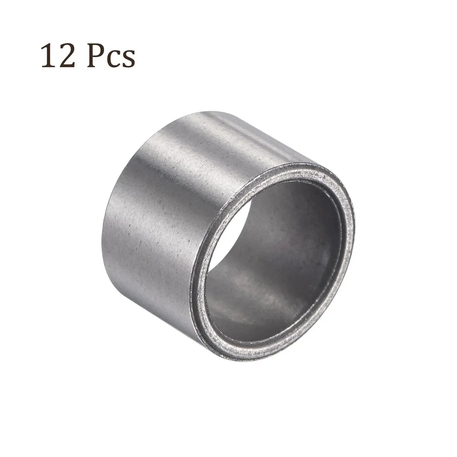 12 Pieces Sleeve Bearings 14X17X12.5MM Sintered Iron Self Lubricating Bushings, displayed individually, for electrical equipment.