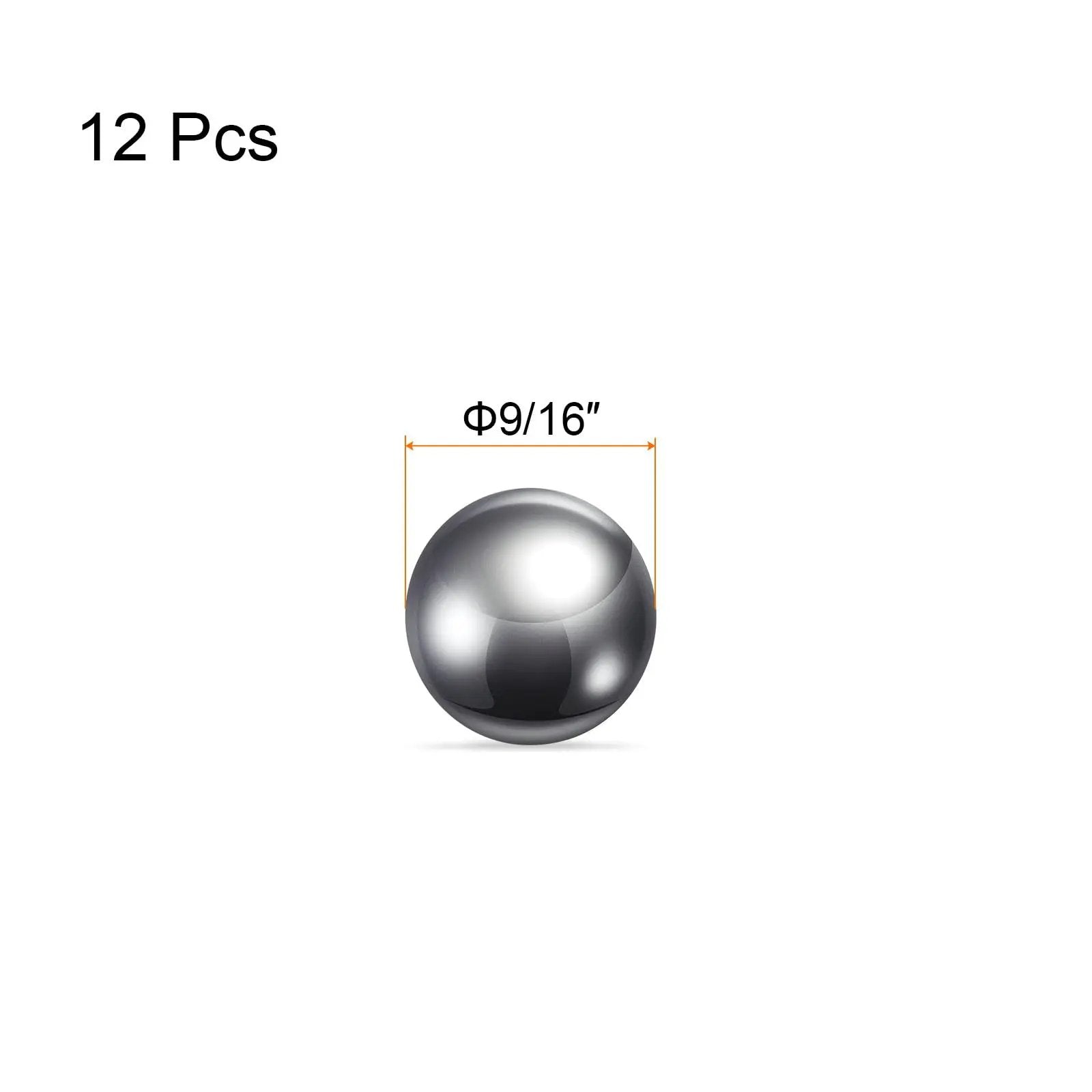 Top Notch 12 Pcs Precision Balls Nine Sixteenth Inch Diameter G10 Chrome Steel Bearing Balls for industrial use shown