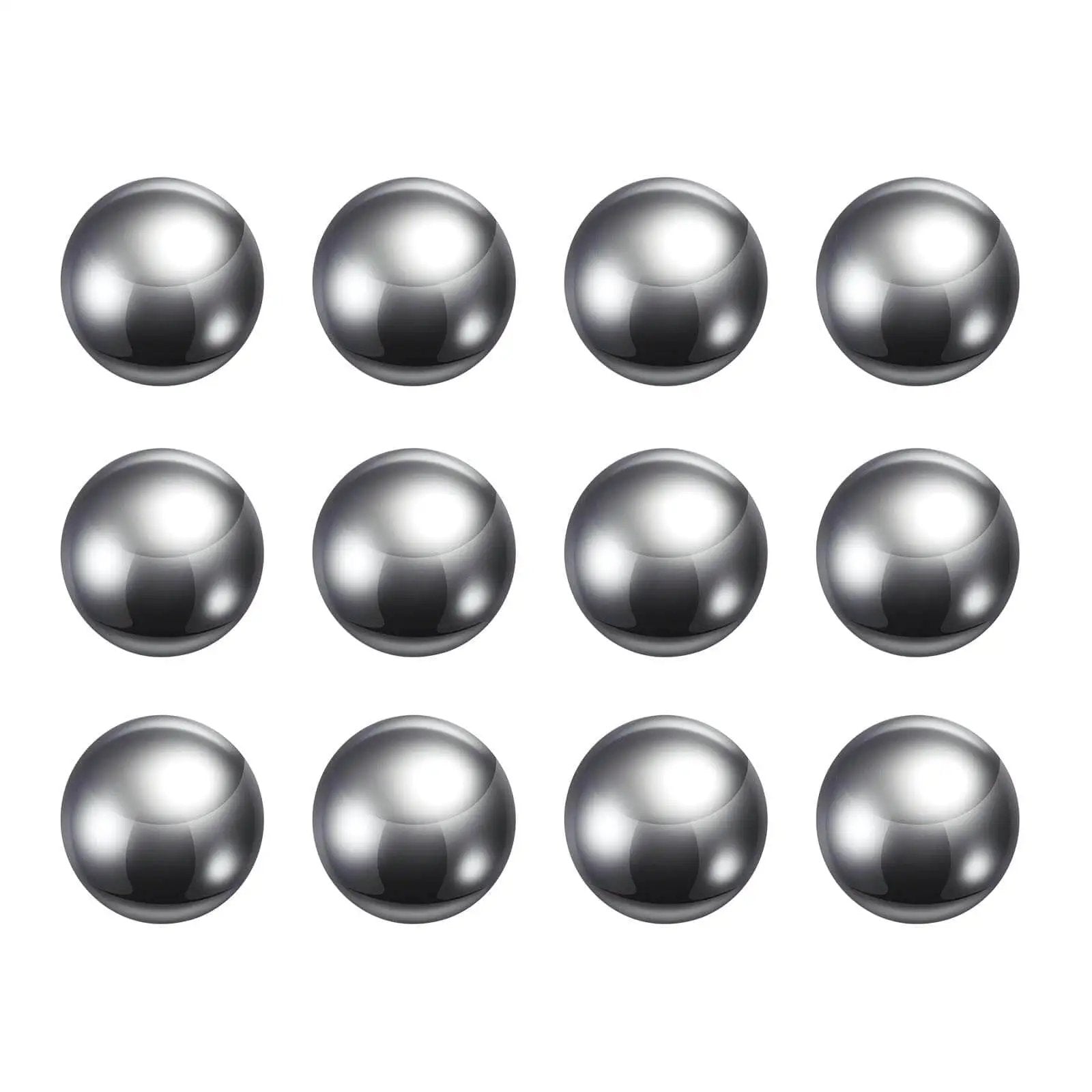 Top Notch 12 Pcs Precision Balls Nine Sixteenth Inch Diameter G10 Chrome Steel Bearing Balls for Bearings Silver