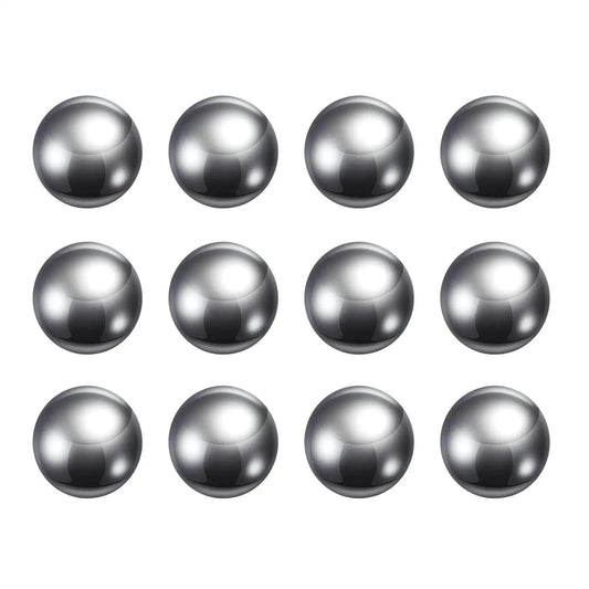 Top Notch 12 Pcs Precision Balls Nine Sixteenth Inch Diameter G10 Chrome Steel Bearing Balls for Bearings Silver