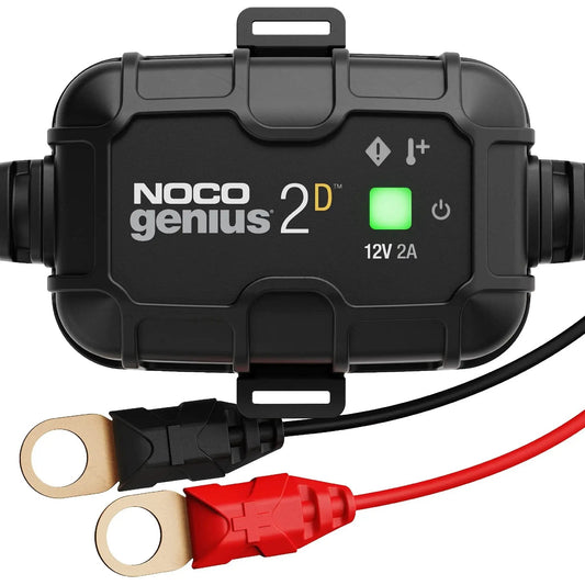 Front view of 2A 12V Smart Onboard Battery Charger Maintainer Desulfator With Overcharge Protection And Temperature Compensation