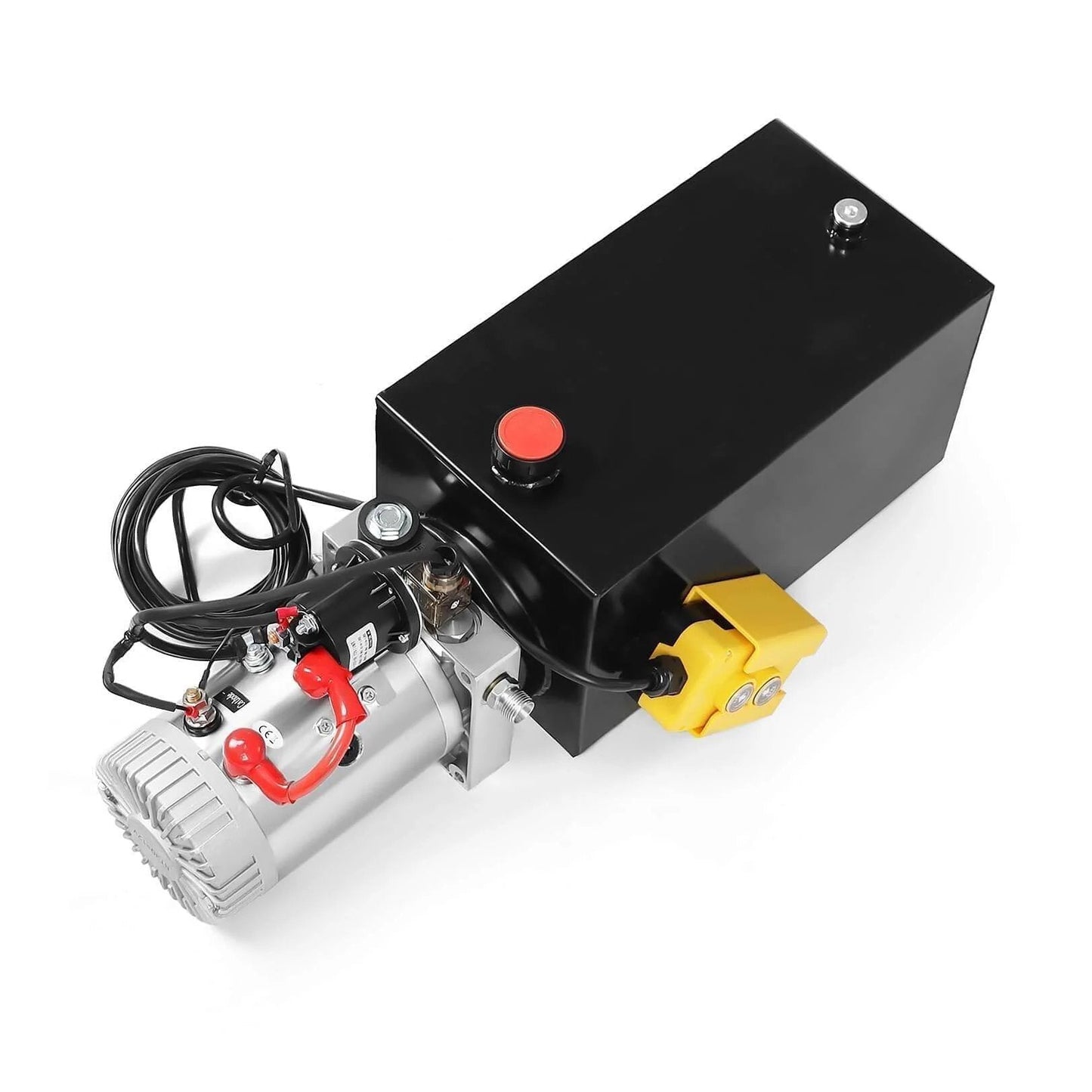 12V DC Hydraulic Power Device 10 Quart Single Acting Hydraulic Dump Trailer Pump with remote control and rugged housing