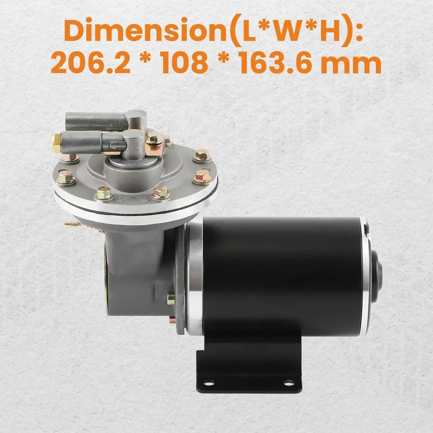 Powerful 12V Electric Vacuum Pump Kit For Brake Boosters With Installation Kit And All Hardware 18 To 22 Inch Vacuum Range