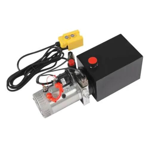 6 Quart Double Acting Hydraulic Pump 12V Hydraulic Power Unit with 3KW Motor for Electric Forklifts and Dump Trucks