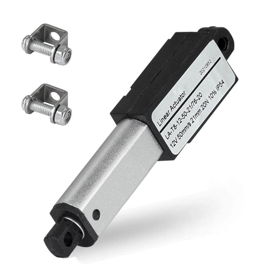 12V Mini Linear Actuator With 0.8 Inch Stroke And 4.5 Lbs Load High Speed 1.97 Inches Per Second Ideal For Robotics Home Automation Cabinets And Smart Range Hoods