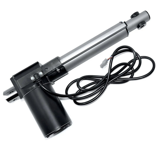 12 Inch Stroke 600 Lb 12V Linear Actuator With Low Current DC Motor For Automotive Medical And Robotics PA-03-12-600 By Progressive Automations, front view