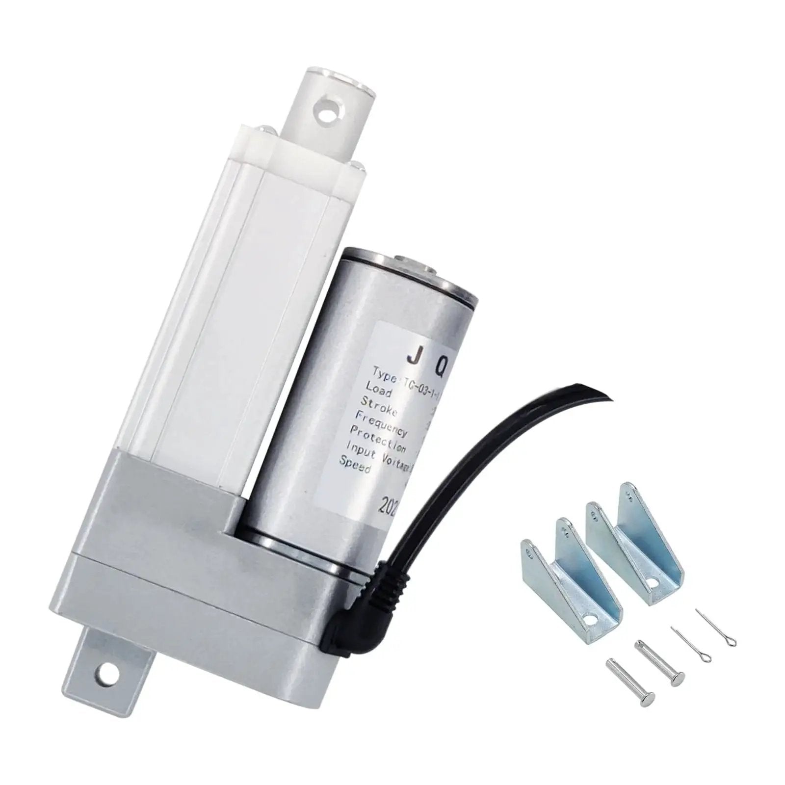Powerful 12V Linear Actuator With 2 Inch Stroke And 66 Lbs 300N Load Capacity, aluminum alloy, and mounting bracket included.