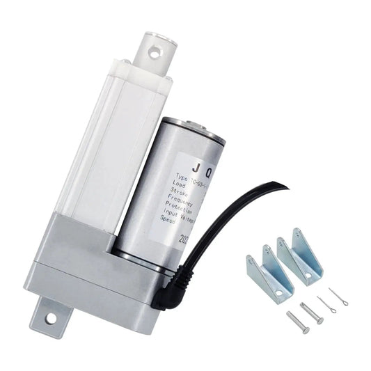 Powerful 12V Linear Actuator With 2 Inch Stroke And 66 Lbs 300N Load Capacity, aluminum alloy, and mounting bracket included.